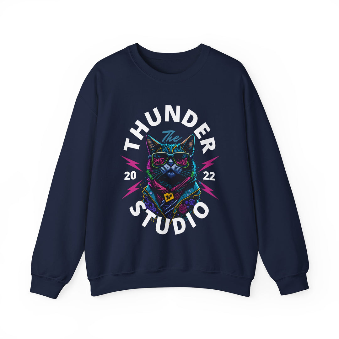 Thunder Studio Cat Sweatshirt - DJ Cat Vibe