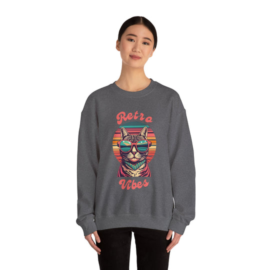 Cool Cat Retro Vibes Sweatshirt - Retro Radiance Edition