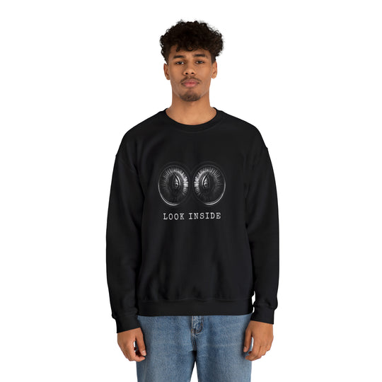 Look Inside Unisex Heavy Blend™ Crewneck Sweatshirt - Wave Fusions