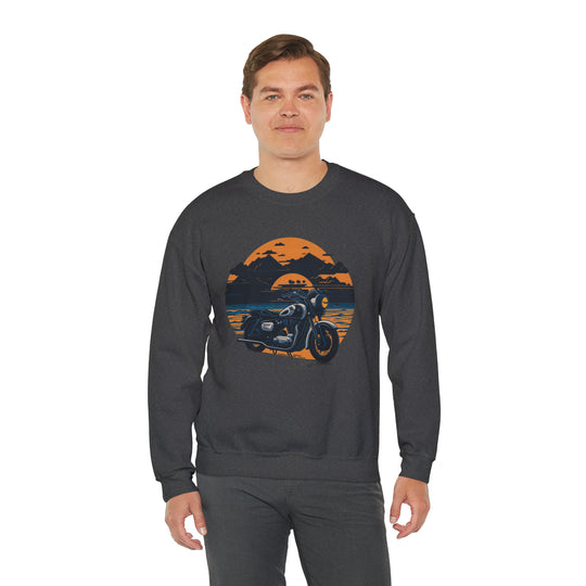 Vintage Bike Unisex Heavy Blend™ Crewneck Sweatshirt - Wave Fusions