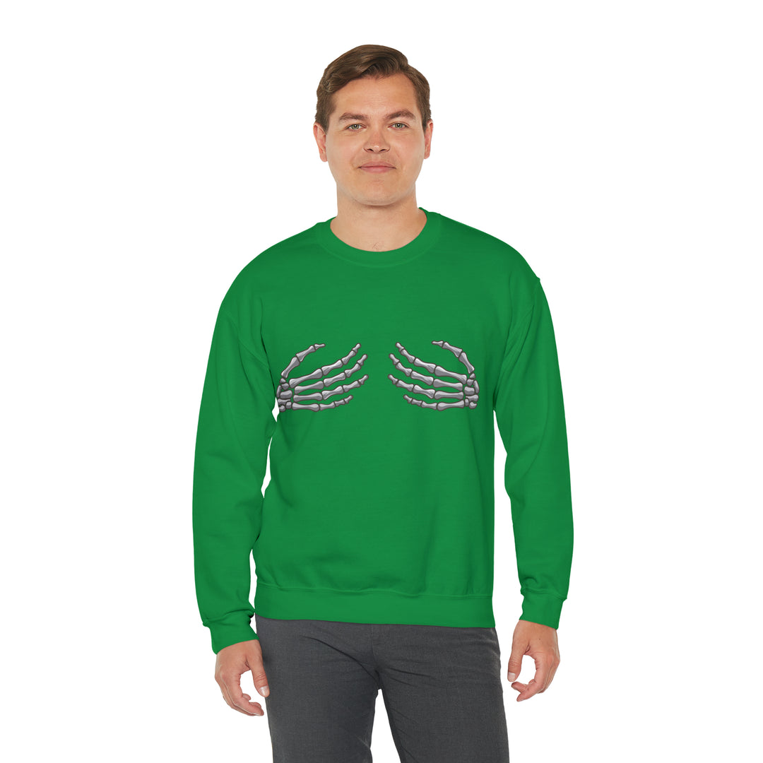 Skeleton Hands Unisex Heavy Blend™ Crewneck Sweatshirt - Wave Fusions