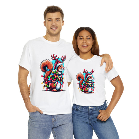 Christmas Squirrel Unisex T Shirt - Wave Fusions