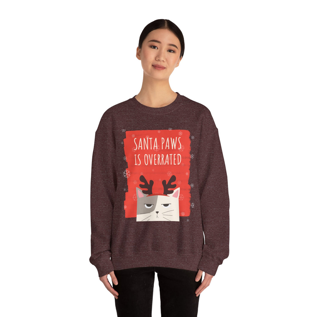 Grumpy Santa Paws Holiday Cat Sweatshirt