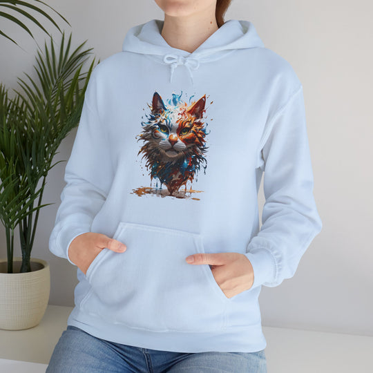 Marine Meow Aqua Purr Hoodie - Cat Splash