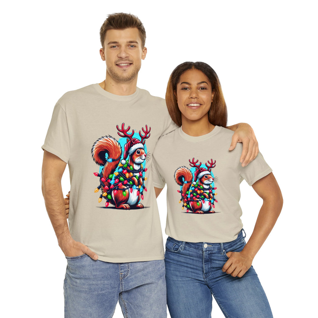 Christmas Squirrel Unisex T Shirt - Wave Fusions