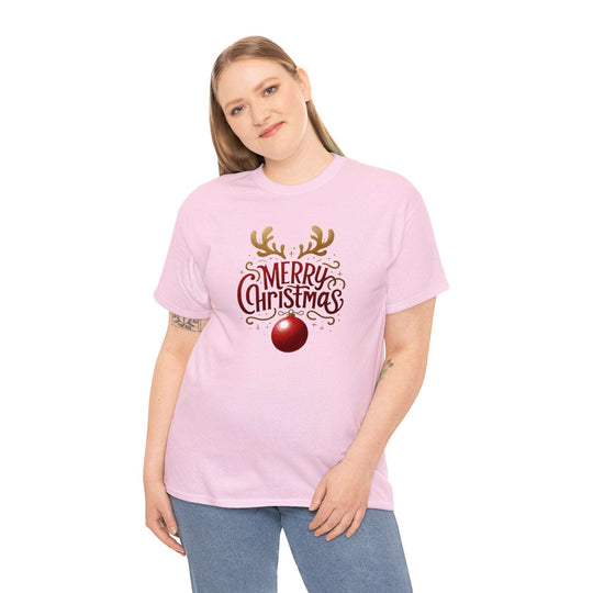 Deer Antlers Merry Christmas Unisex T Shirt