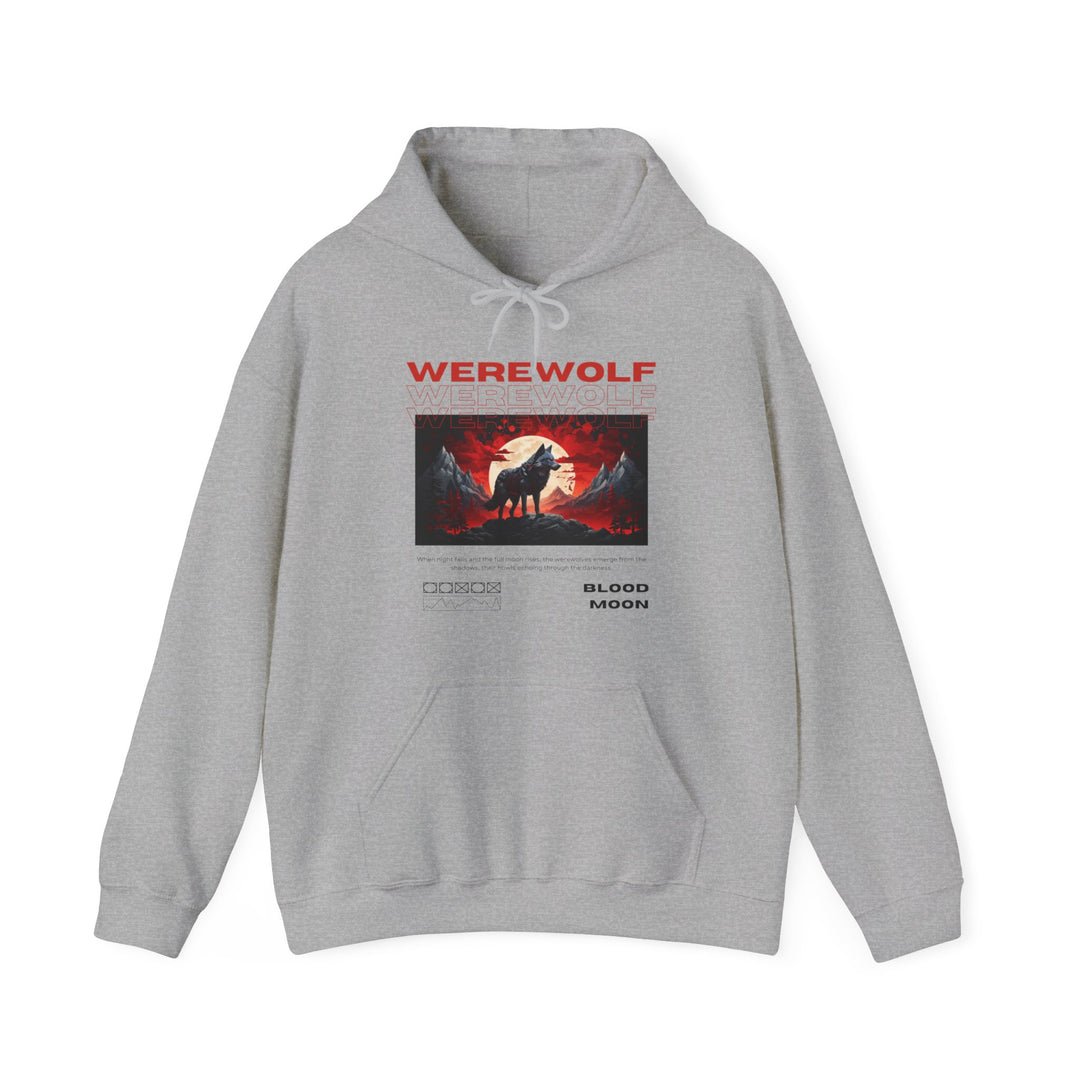 Blood Moon Werewolf Hoodie- Moonlit Mountain Lore