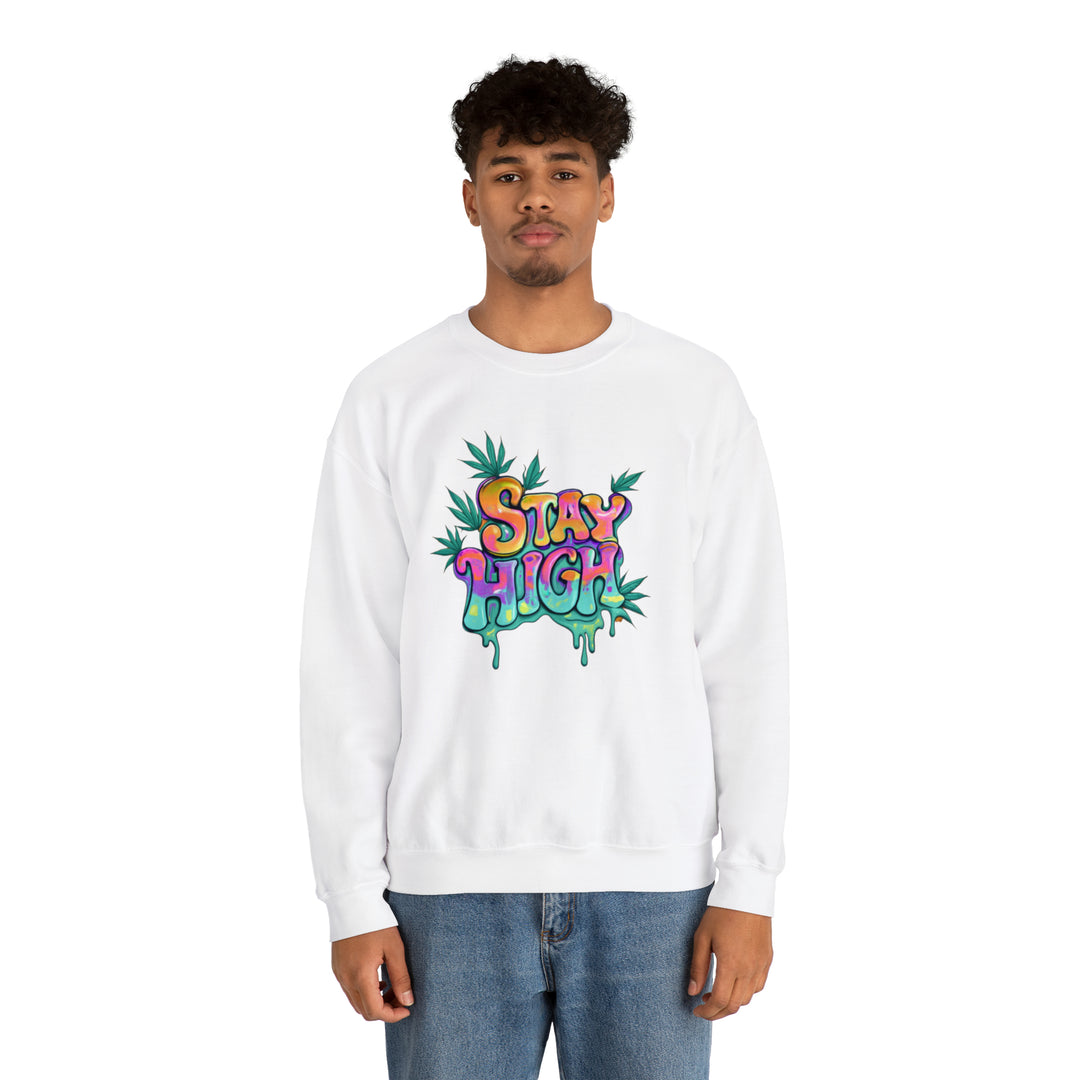 Stay High Unisex Heavy Blend™ Crewneck Sweatshirt - Wave Fusions