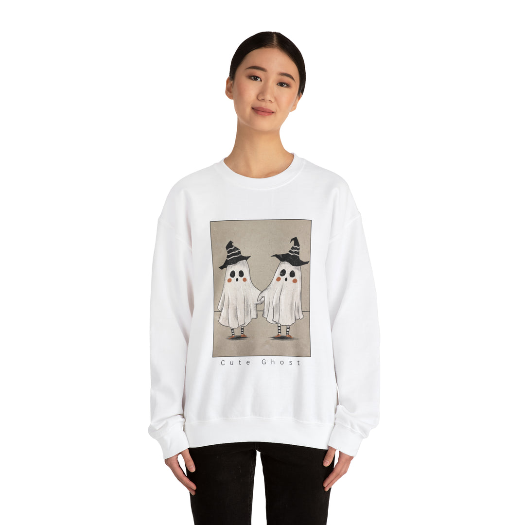 Cute Ghost Unisex Heavy Blend™ Crewneck Sweatshirt - Wave Fusions