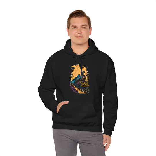 Vintage Train Railroad Journey Hoodie - Journey Through Time