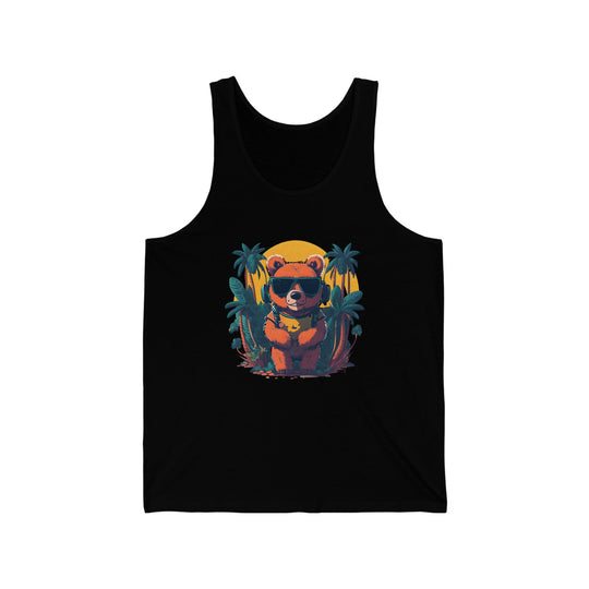 Brown Bear Unisex Jersey Tank - Wave Fusions