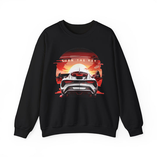 Turn the Key Redline Sunset Escape Sweatshirt - Wave Fusions Thrill Seeker Collection