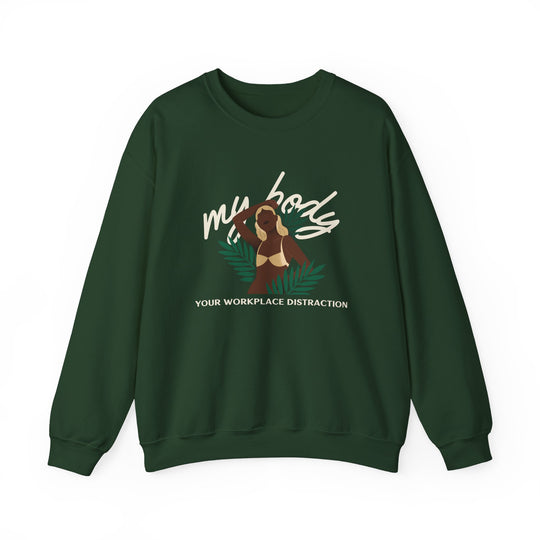 My Body! Your Distraction Golden Glow Tropical Sweatshirt