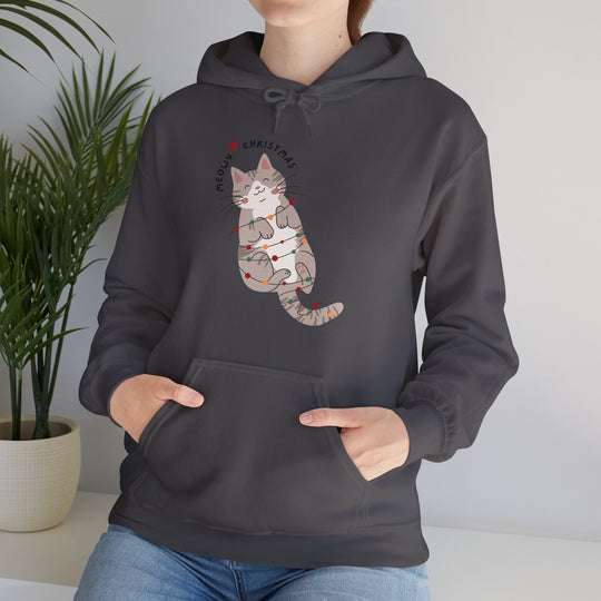 Meowy Christmas Unisex Hoodie - Wave Fusions