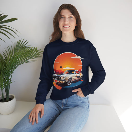 Sunset Muscle Car Sweatshirt - Muscle Car Edition