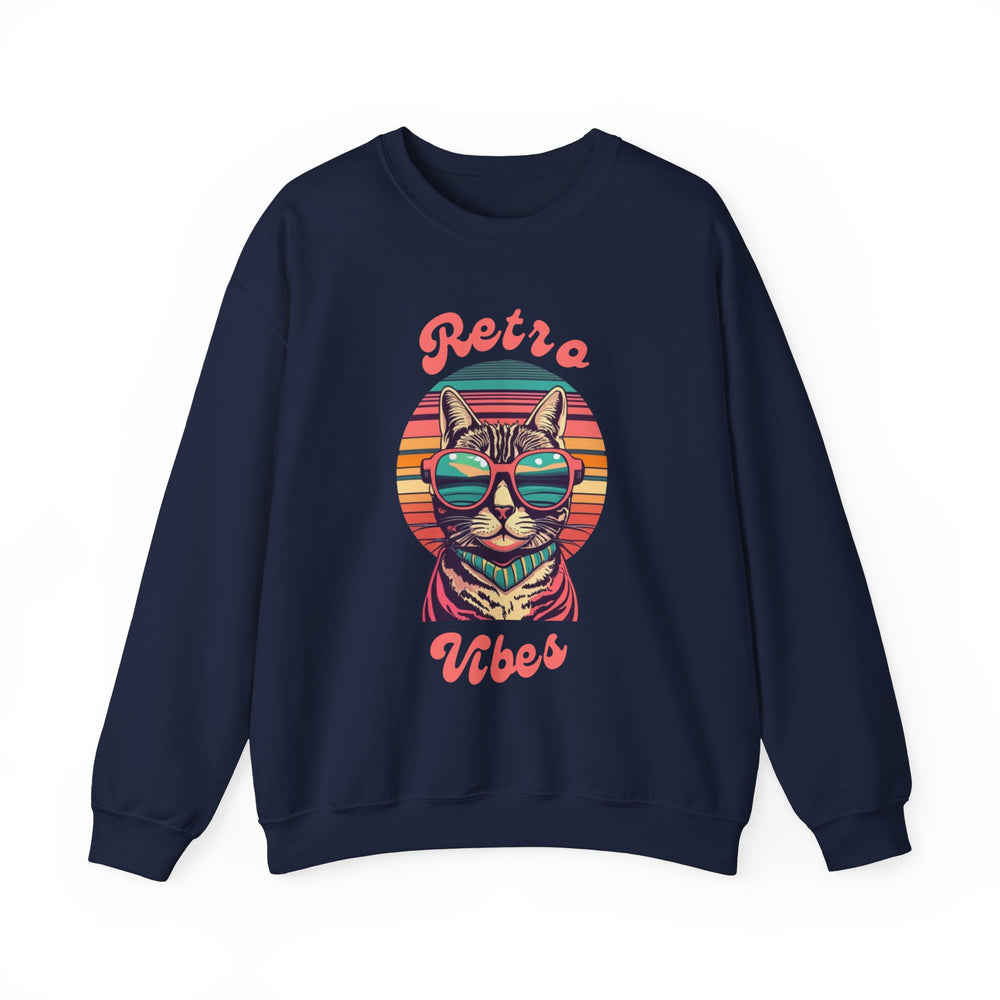 Cool Cat Retro Vibes Sweatshirt - Retro Radiance Edition