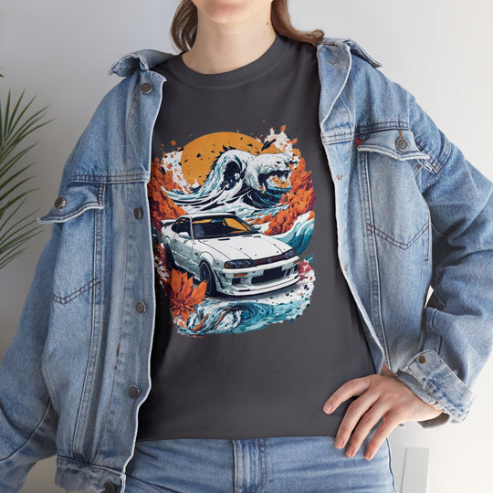 Autumn Wave Sports Car T-shirt - Vintage City Fashion