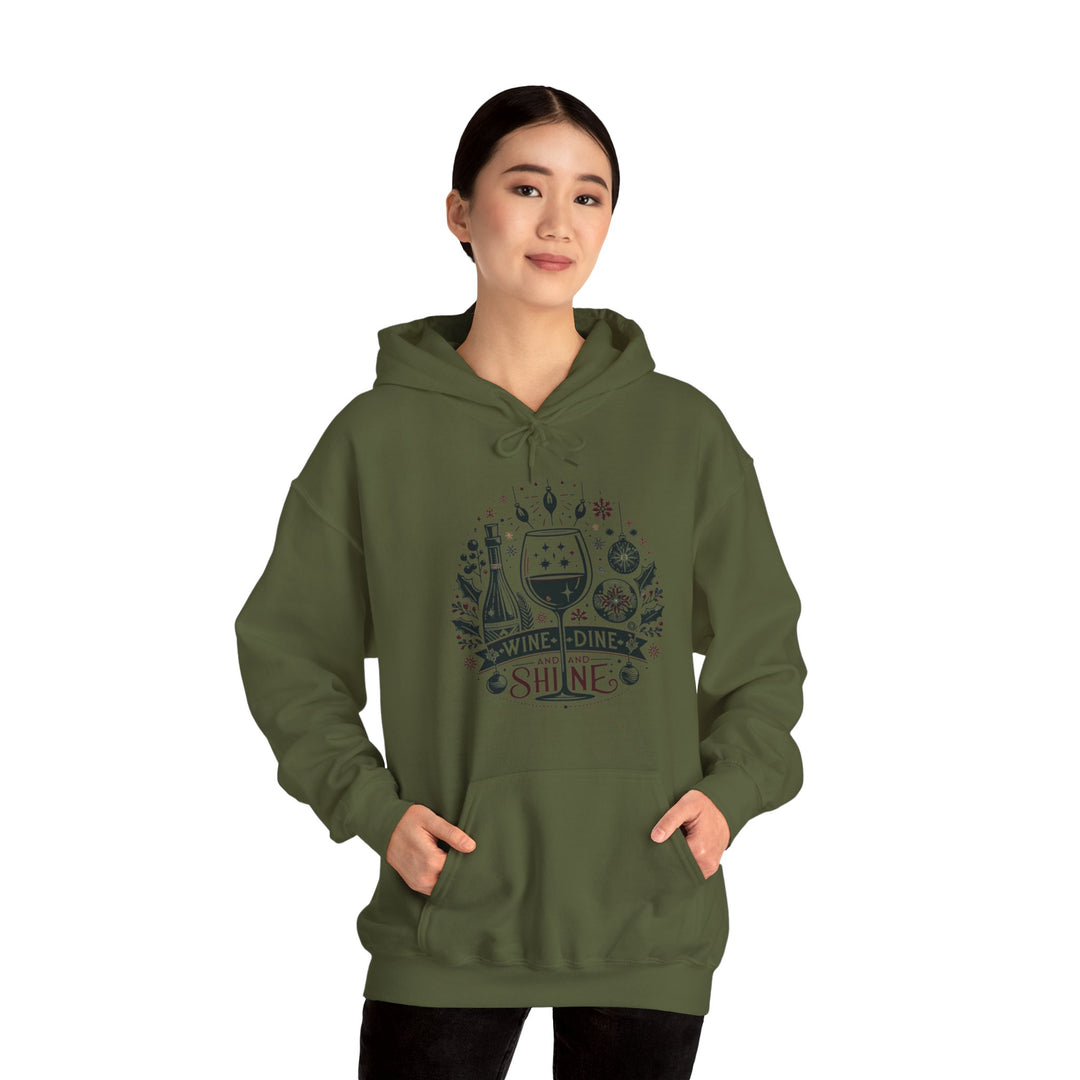 Wine, Dine And Shine Unisex Hoodie - Wave Fusions