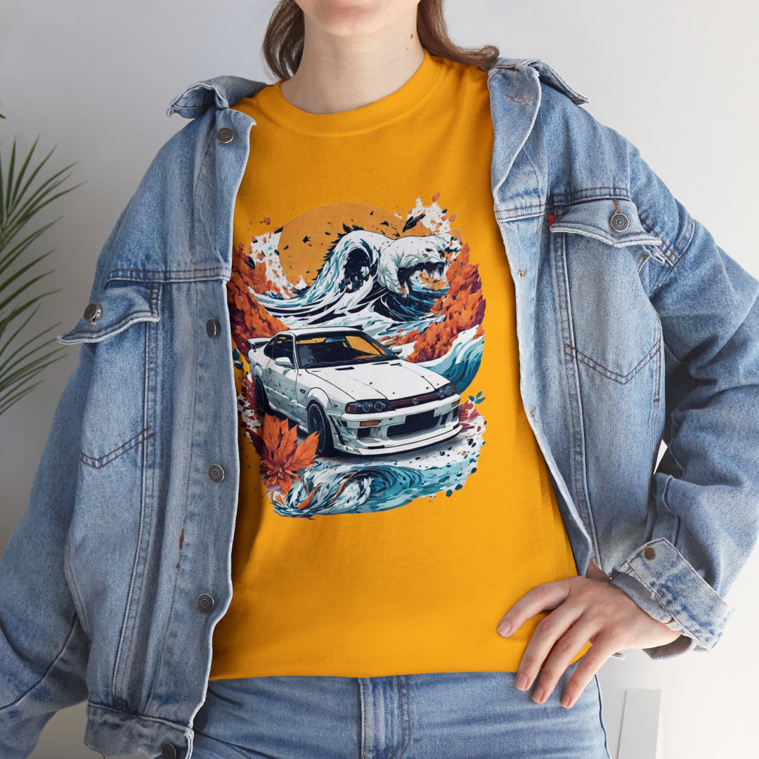 Autumn Wave Sports Car T-shirt - Vintage City Fashion