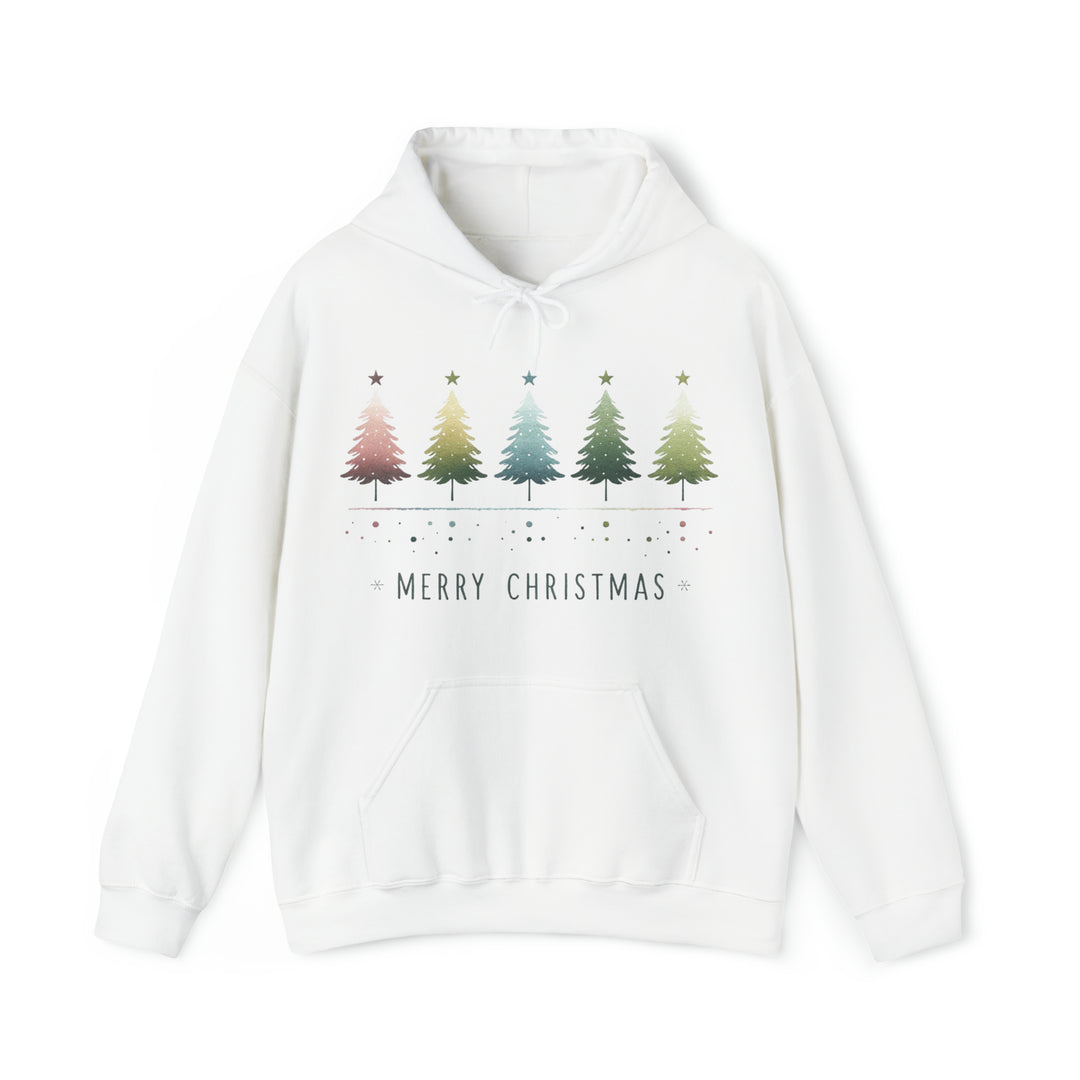 Pastel Forest Noel Christmas Trees Unisex Hoodie - Wave Fusions