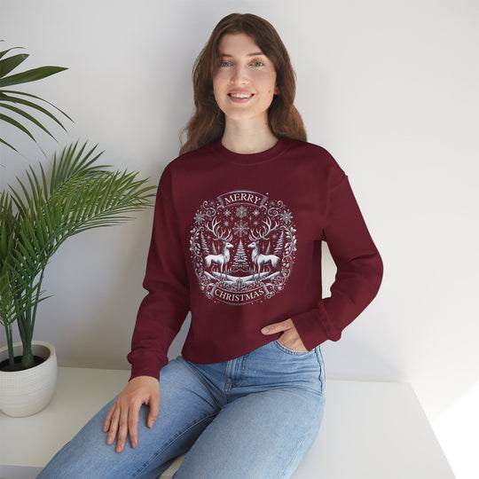 Woodland Reindeer Christmas Elegance Unisex Sweatshirt