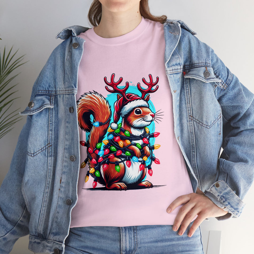 Christmas Squirrel Unisex T Shirt - Wave Fusions