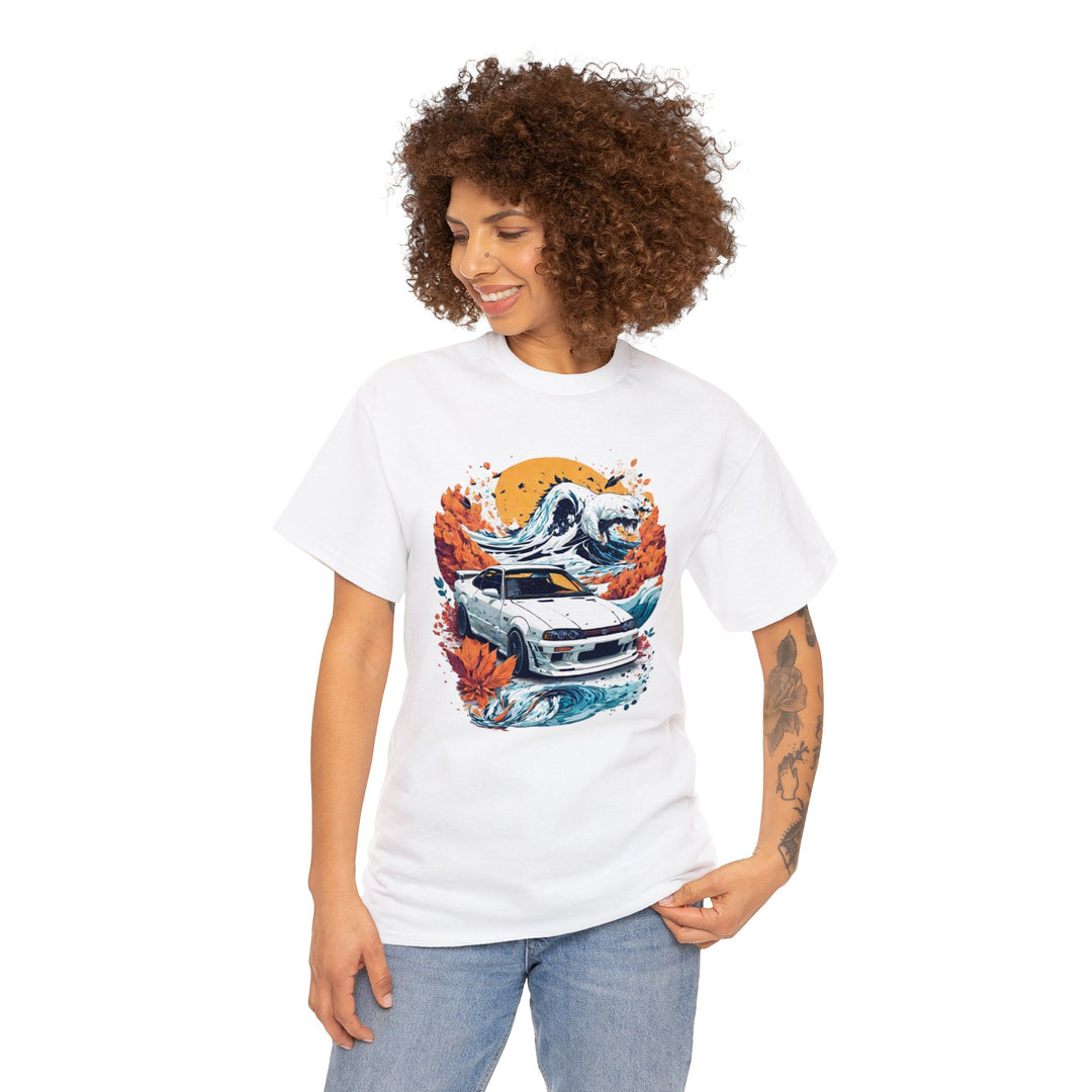 Autumn Wave Sports Car T-shirt - Vintage City Fashion