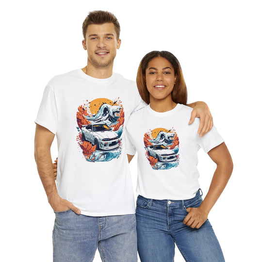 Autumn Wave Sports Car T-shirt - Vintage City Fashion