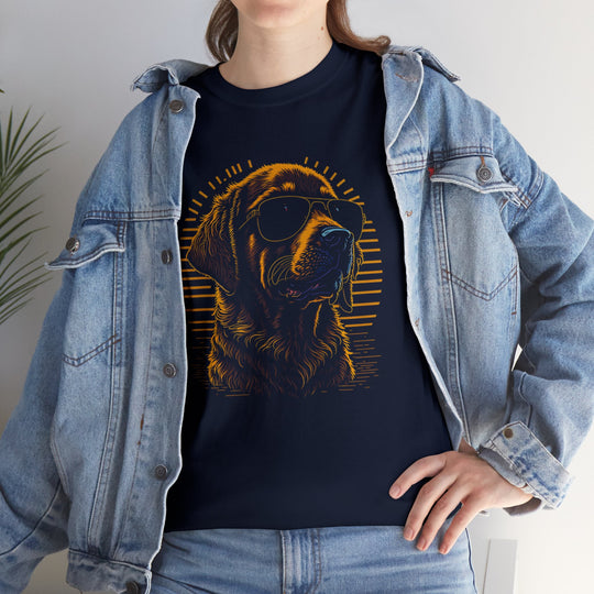 Golden Hour Sunglasses Dog T-shirt - Bask in Style