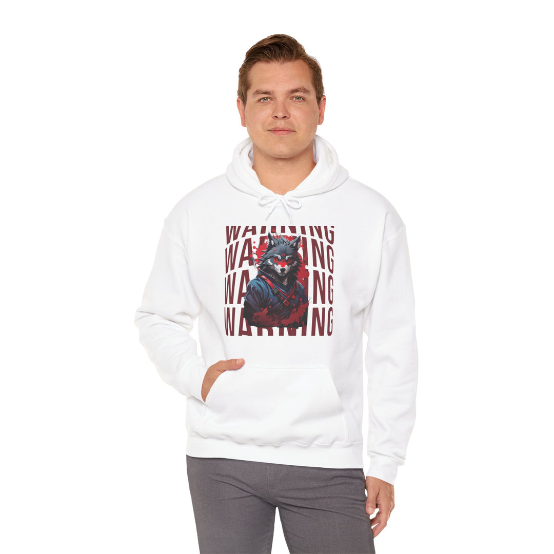 Warning! Warrior Wolf Hoodie - Majestic Wolf