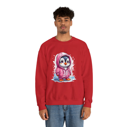 Penguin Unisex Heavy Blend™ Crewneck Sweatshirt - Wave Fusions