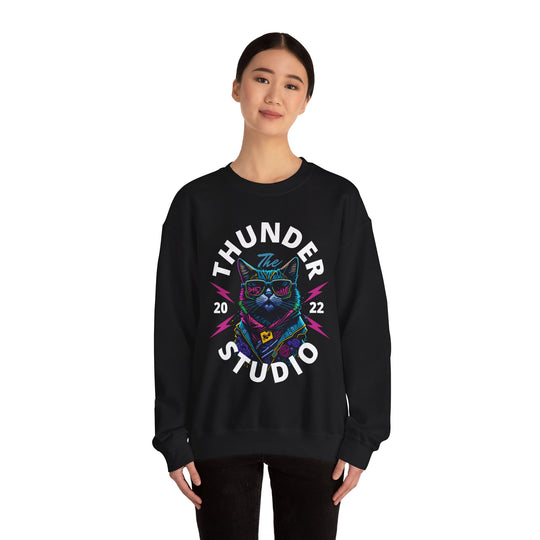 Thunder Studio Cat Sweatshirt - DJ Cat Vibe