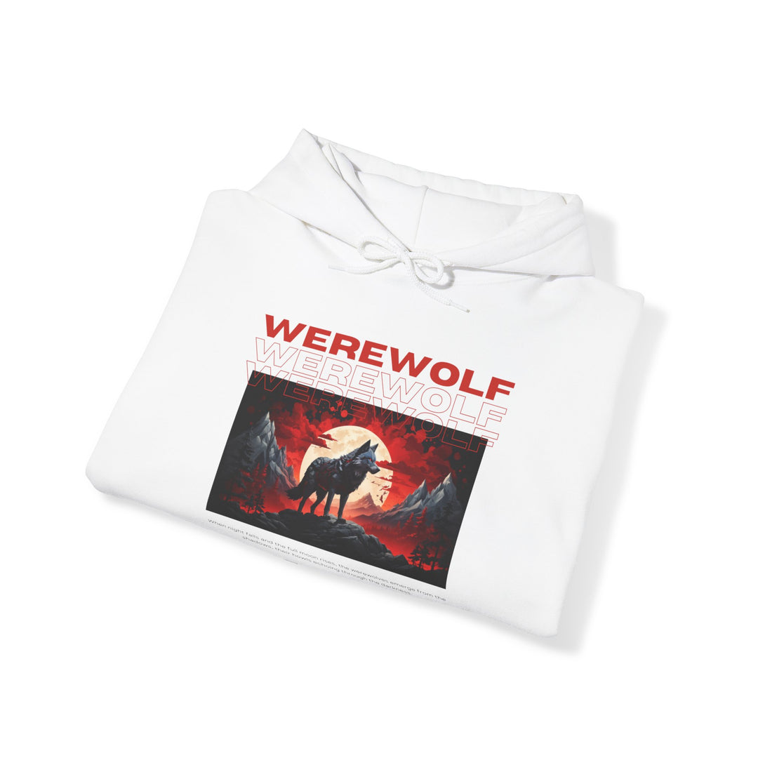 Blood Moon Werewolf Hoodie- Moonlit Mountain Lore