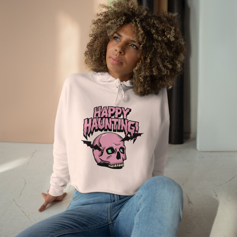 Happy Haunting Crop Hoodie - Wave Fusions