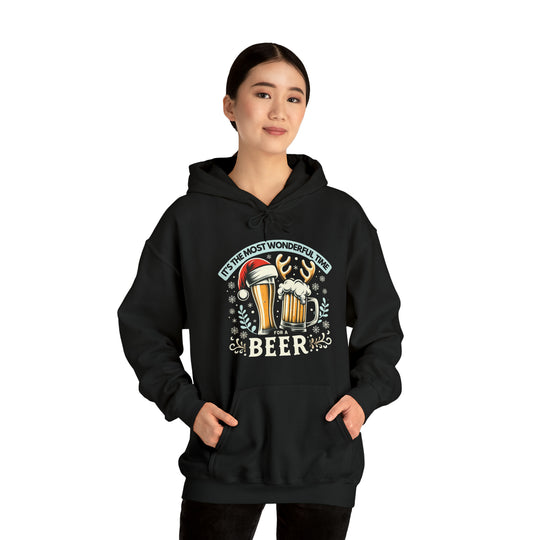 Wonderful Time For A Beer Unisex Hoodie - Wave Fusions