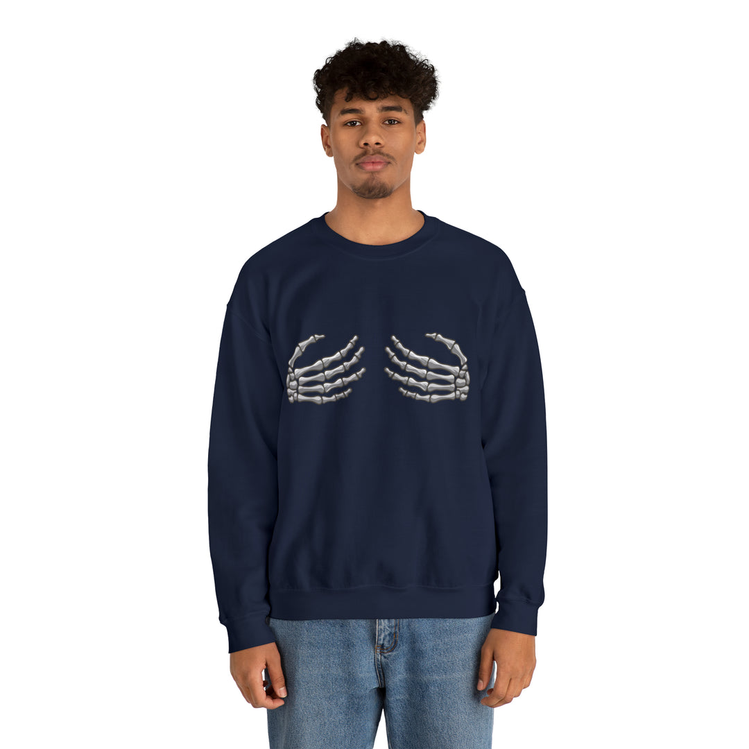 Skeleton Hands Unisex Heavy Blend™ Crewneck Sweatshirt - Wave Fusions