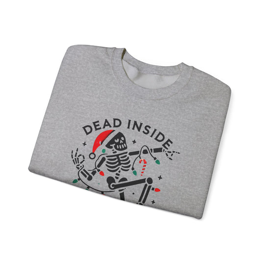 Dead Inside Merry Outside Skeleton Crewneck