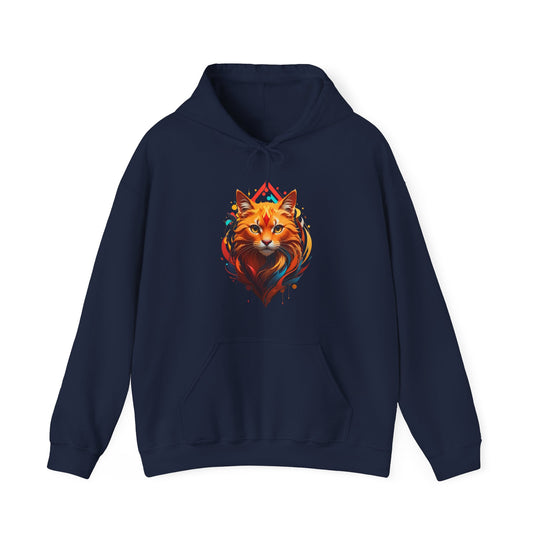 Flame Spirit Cat Hoodie - Wildfire Whiskers