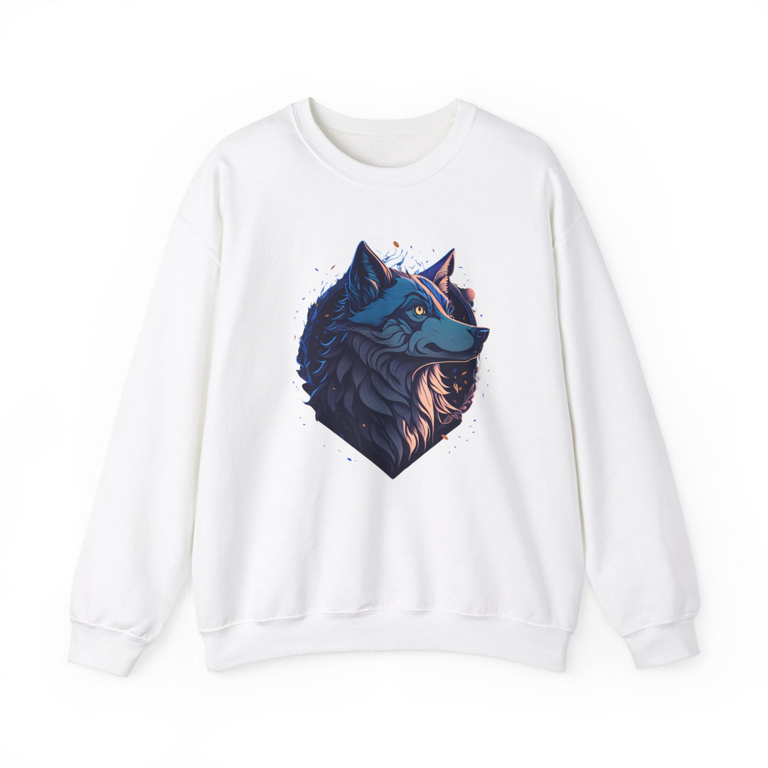 Lone Wolf Majesty Sweatshirt- Vibrant Wilderness