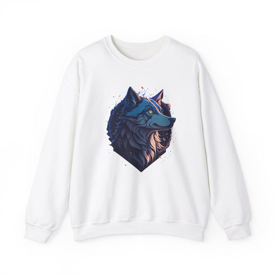 Lone Wolf Majesty Sweatshirt- Vibrant Wilderness