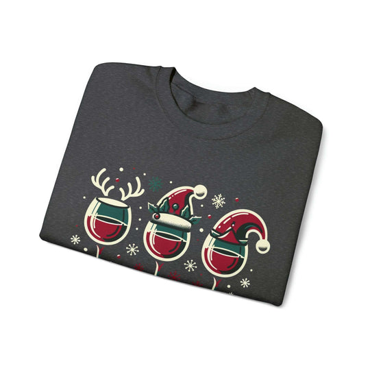 Holiday Cheer Wine Glasses Unisex Sweatshirt