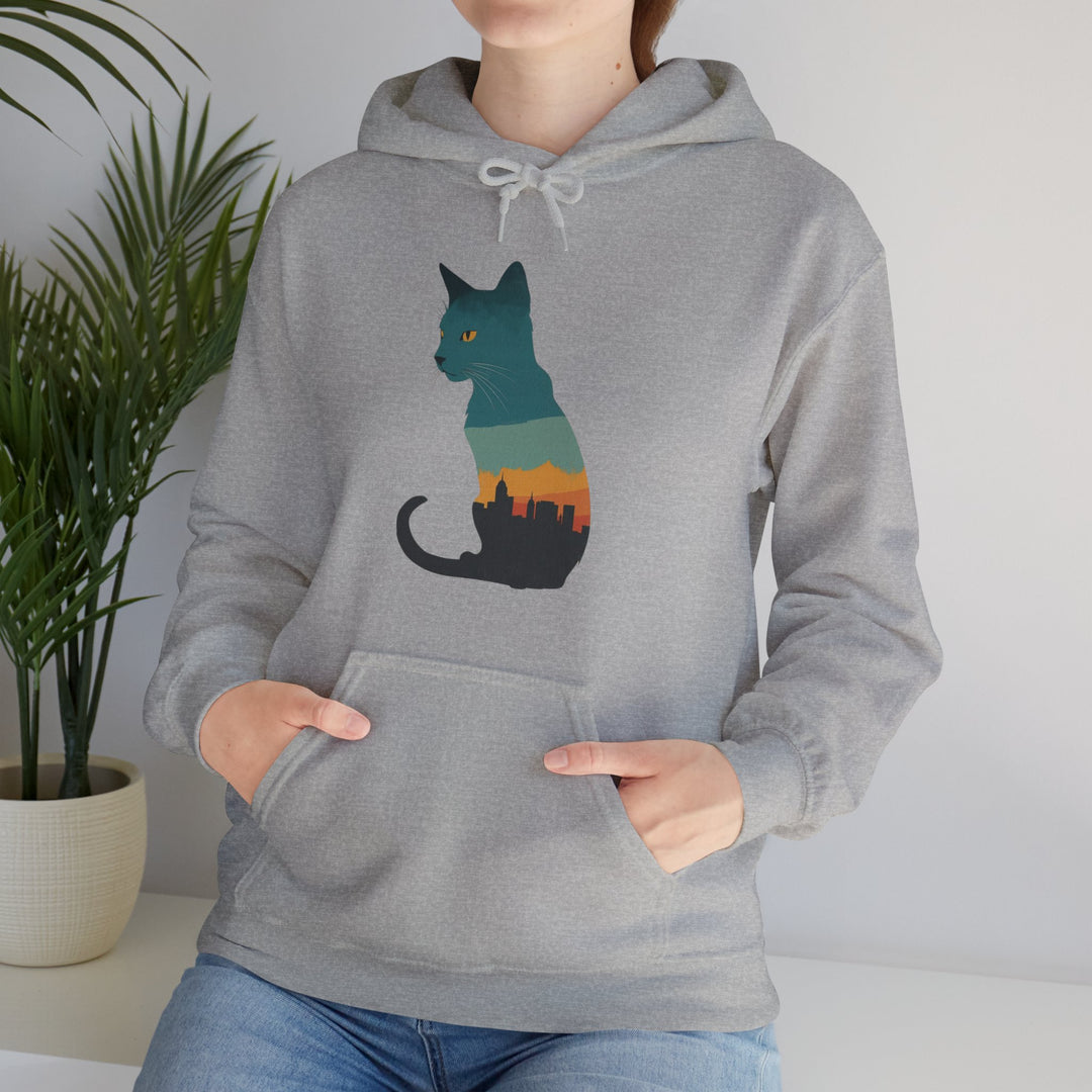 Cityscape Cat Hoodie - Metropolitan Purr Line