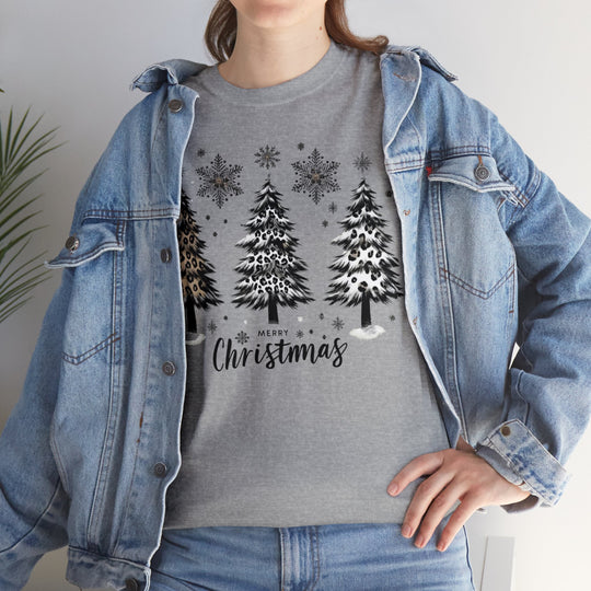 Snow Merry Christmas tree Unisex T Shirt - Wave Fusions