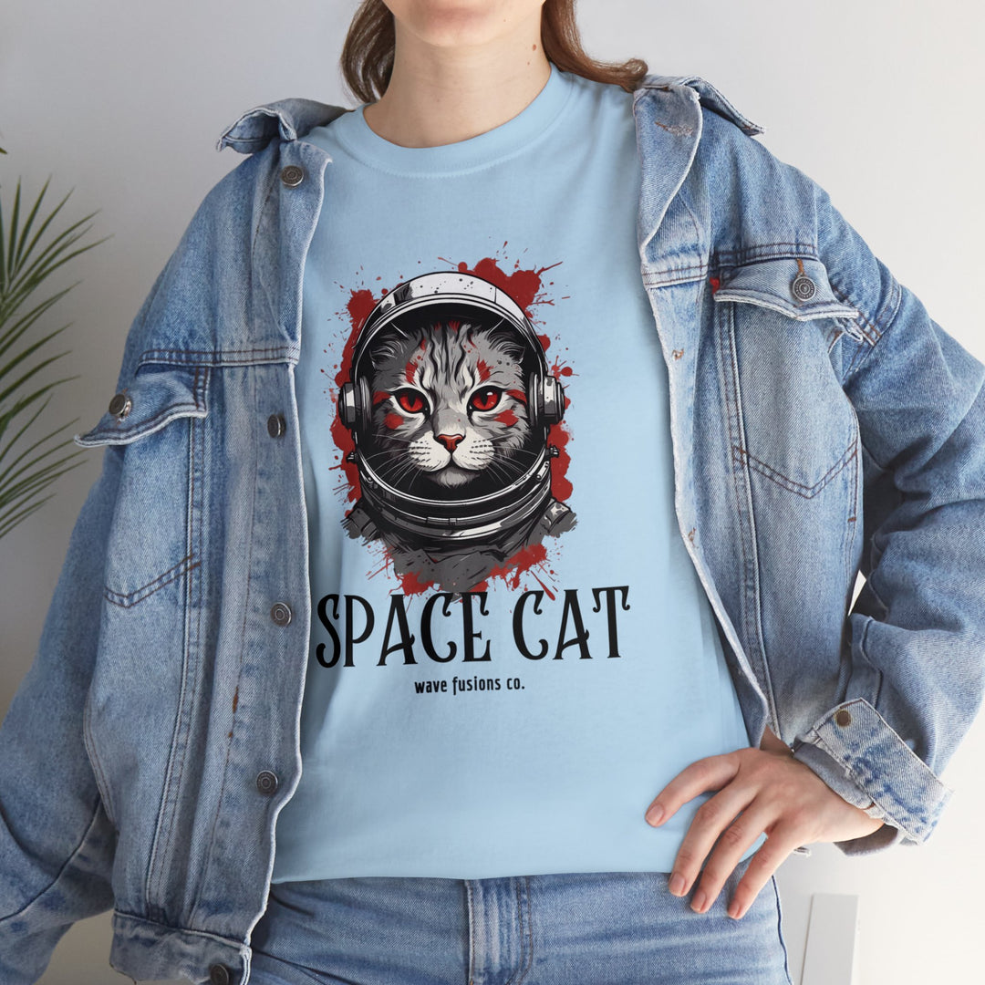 Cosmic Cat Spacewalk Astronaut T-shirt