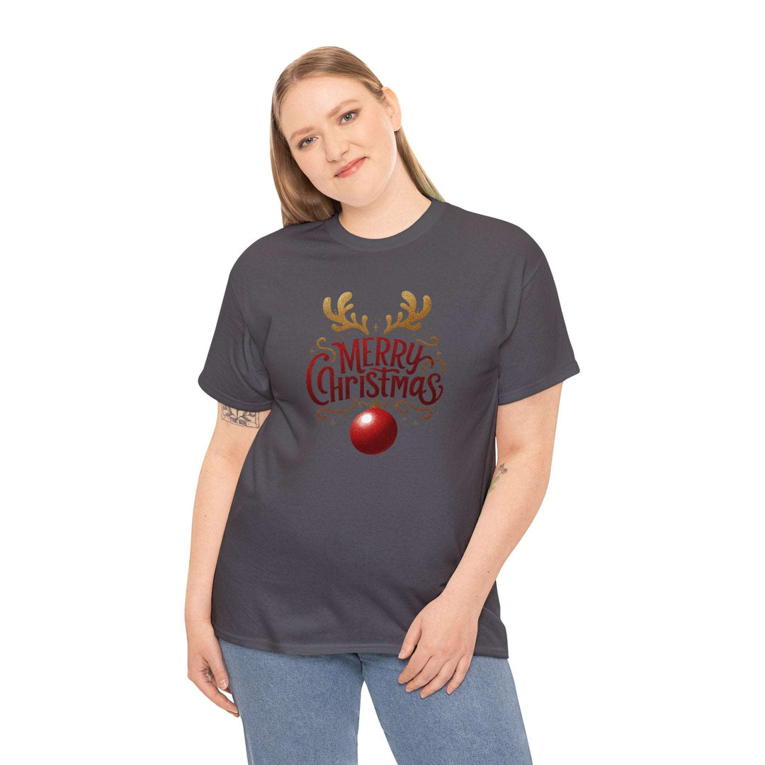 Deer Antlers Merry Christmas Unisex T Shirt