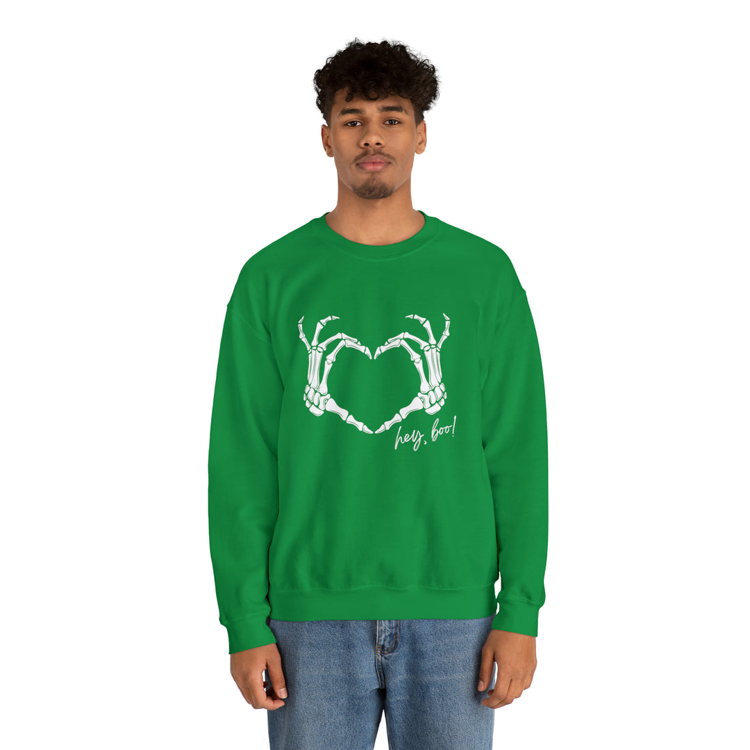 Hey Boo Unisex Heavy Blend™ Crewneck Sweatshirt - Wave Fusions