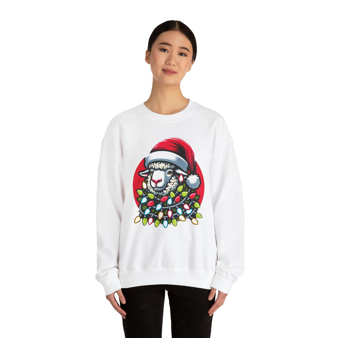 Sheep Christmas Lights Unisex Sweatshirt - Wave Fusions