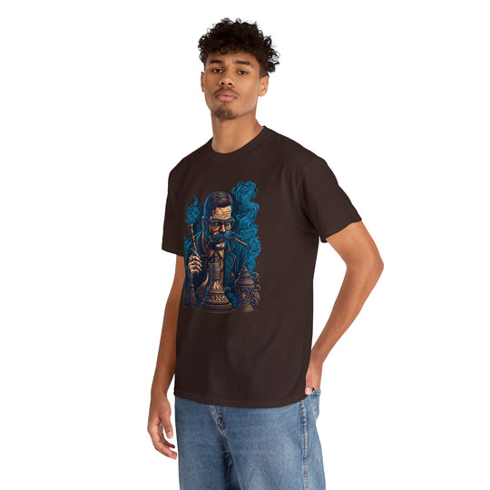 Smoking Man Unisex Heavy Cotton Tee - Wave Fusions