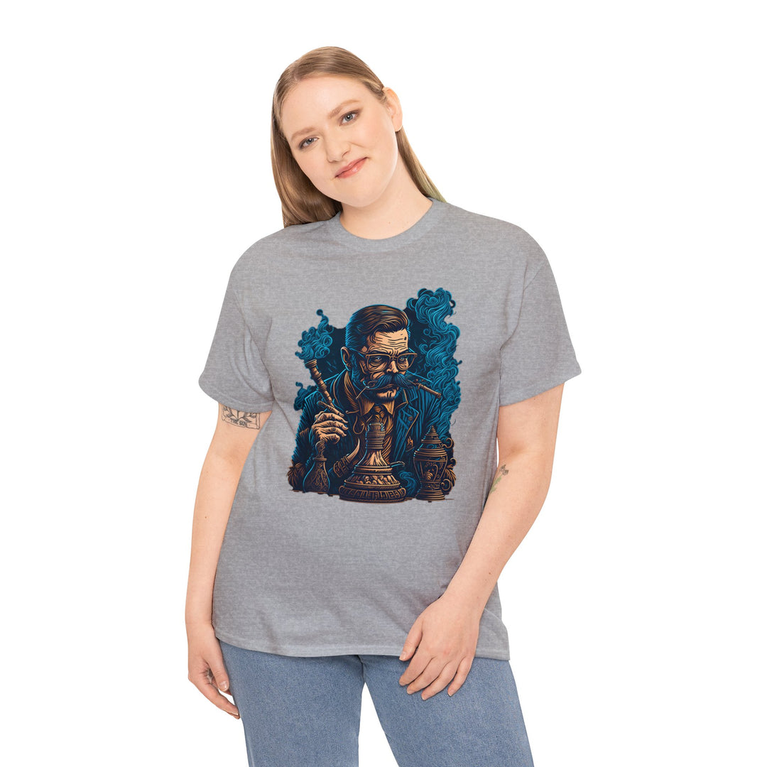 Smoking Man Unisex Heavy Cotton Tee - Wave Fusions