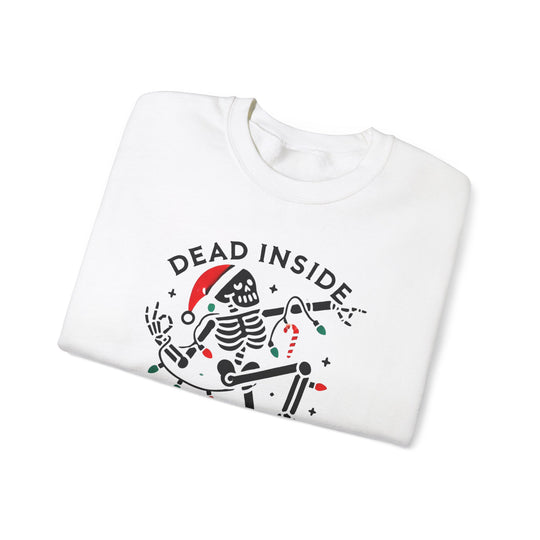 Dead Inside Merry Outside Skeleton Crewneck